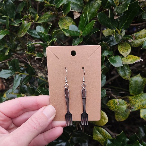 Large Fork Earrings - Picture 6 of 7